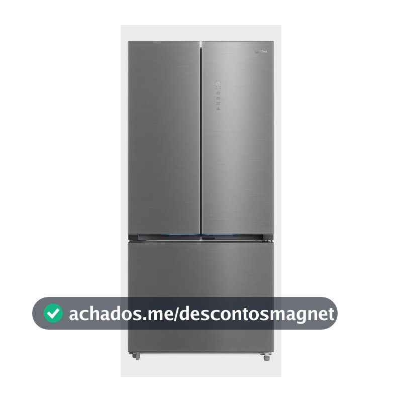 Geladeira Frost Free Multidoor 672l Inverter Cor Inox Midea RM905