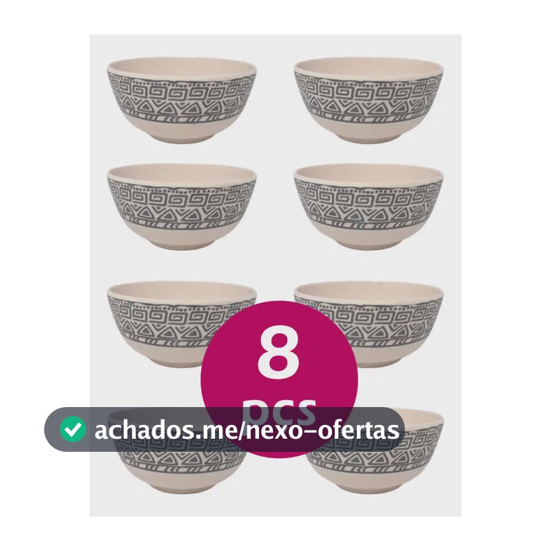 Kit 8un Tigela Bowl Cumbuca Ecológico 300ml Sopa Caldo