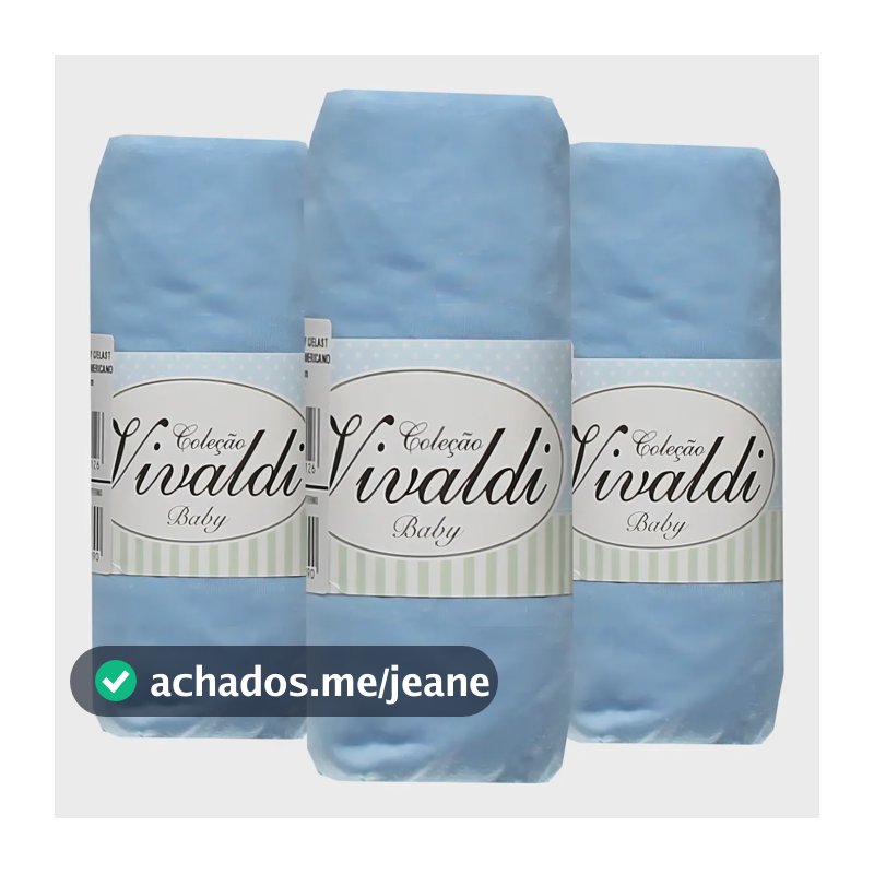 3 Lençol De Berço Americano Avulso 100% Algodão Sul Brasil Cor 3 Azul