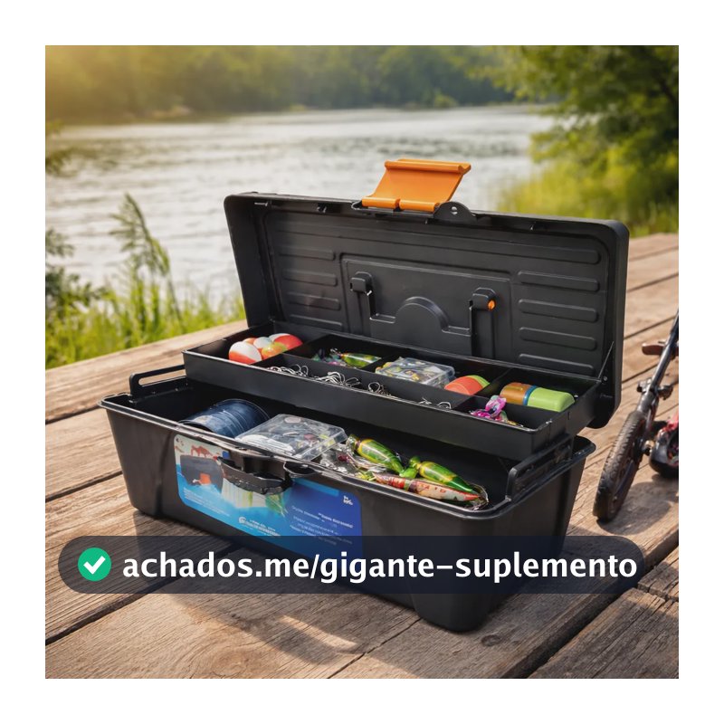 Caixa De Pesca Ecônomica Com Bandejacor Preta Arqplast 25478 Preto