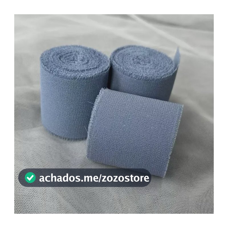 Fita De Chiffon  Elegante Para Casamento Embalagem Azul Empoeirado