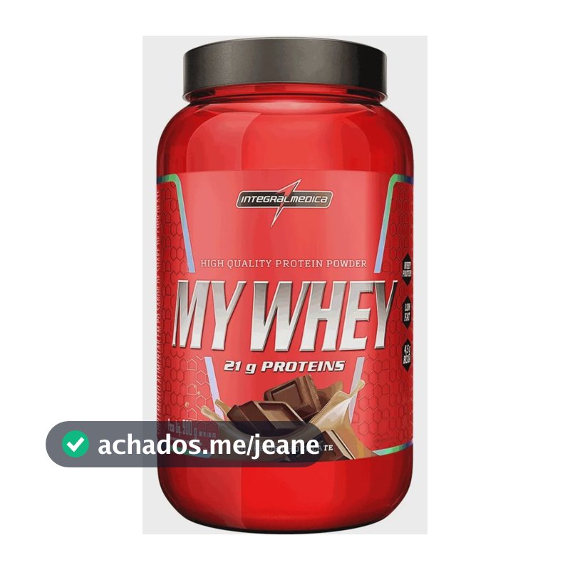 My Whey Shake De Chocolate 900g Integralmédica Whey Protein 21g Proteína BCAA Aminoácidos Suplemento Alimentar Ganho Massa Muscular Hipertrofia Recuperação Pós Treino Low Carb Rápida Absorção