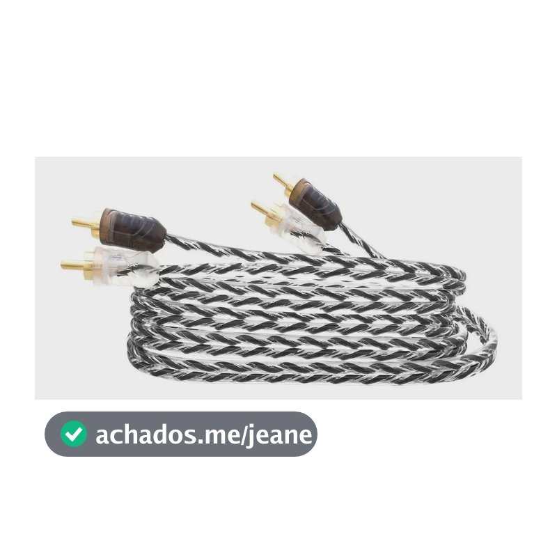 Cabo Rca Taramps 5 Metros 5m 500cm Estereo Banhado A Ouro Double Injetado Stereo Som Automotivo