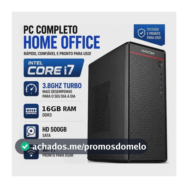 Pc Home Office Intel Core I7 3.8ghz Turbo 16gb 500gb + Wi-fi 500 Gb 16 Gb Hd Intel