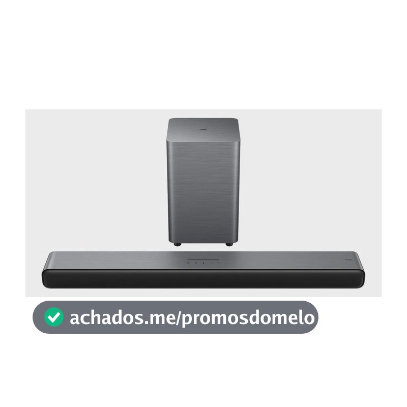 Soundbar Tcl S55h 2.1 Canais Bluetooth Subwoofer Sem Fio Preto Bivolt
