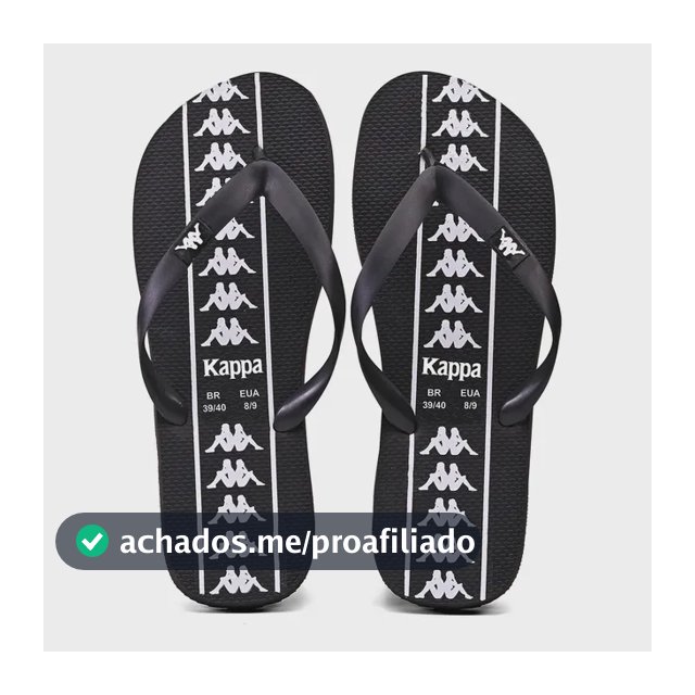 Chinelo Kappa Beach Adulto Unissex Em Borracha