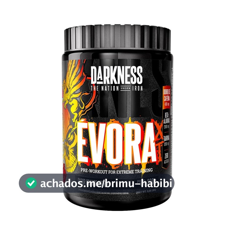 Suplemento em pó Darkness Pré Treino Évora sabor Laranja x 300g