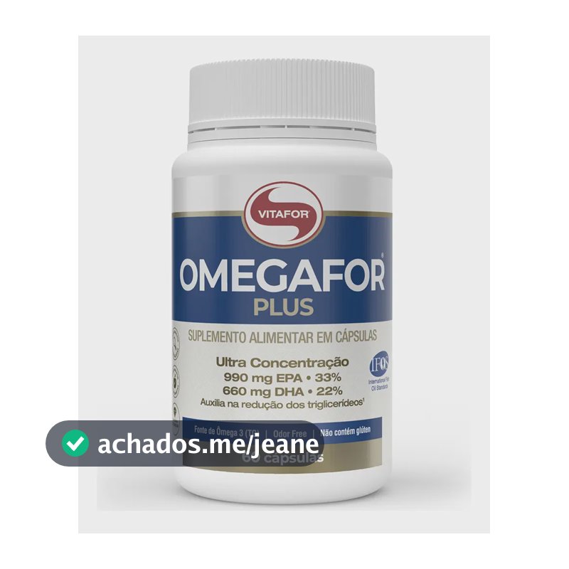 Vitafor Ômega For Plus | Nova Formula - Direto Da Fáb Sabor Sem Sabor