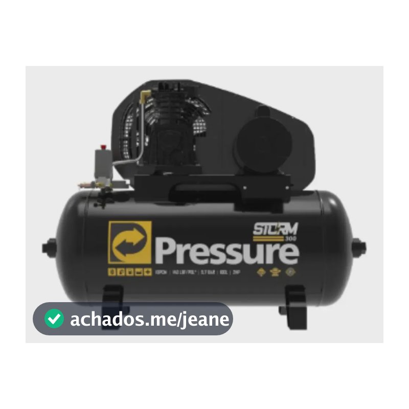 Compressor De Ar Storm 300 Mono - 8975703011 Pressure Cor Preto Fase elétrica Monofásica