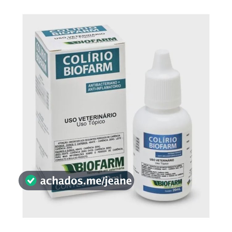 Colírio Biofarm 20ml Antibac+antinflam