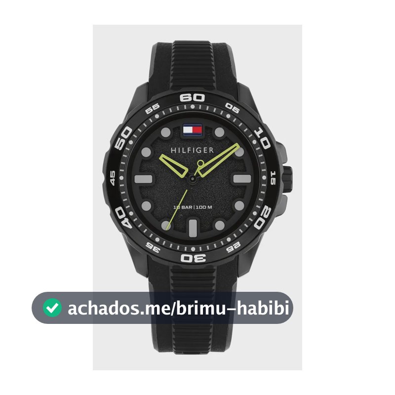 Relógio masculino Tommy Hilfiger Regatta 1792266 Silicone 40 mm preto