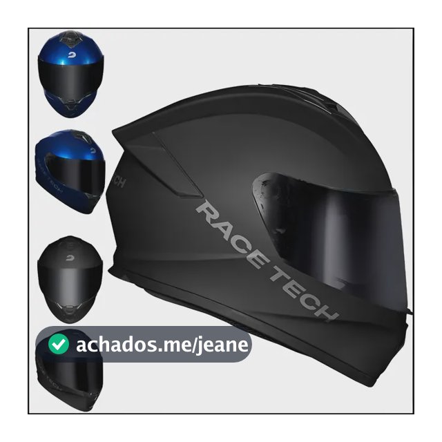 Capacete Race Tech Hit Monocolor Integral Moto Novo Original