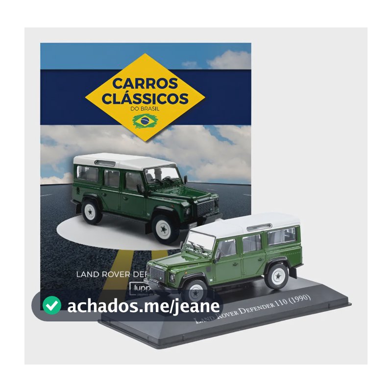 Miniatura Land Rover Defender 110 de 1990 Verde Edição 36