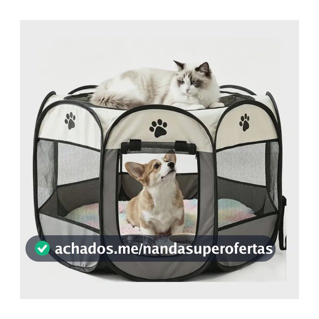 Cercado Cachorro Grande Cercadinho Pet Dobrável Portátil