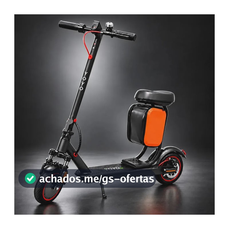 Patinete Elétrico Yoyo EV V01 Plus 500W, Dobrável com Banco e Autonomia de 30km