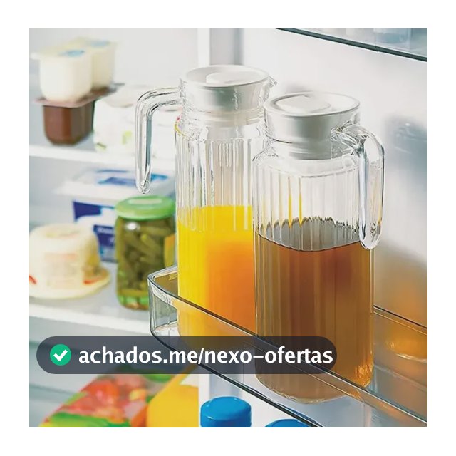 Kit 2 Jarras de Vidro 1 Litro com Tampa – Suco Água Geladeira Transparente