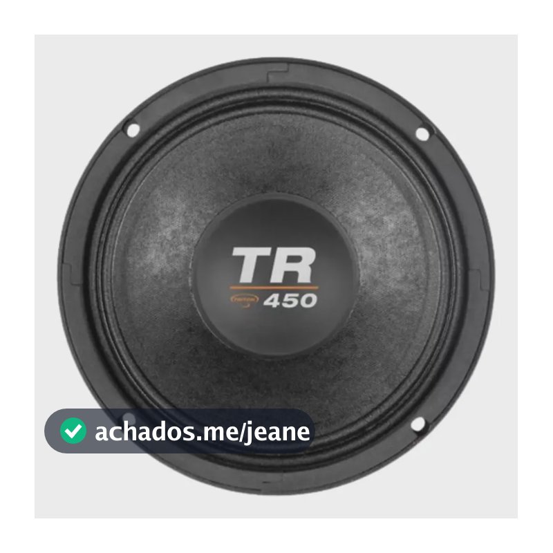 Alto Falante Médio Grave 8 Pol Triton Tr450 8 Ohms 450w Rms Preto