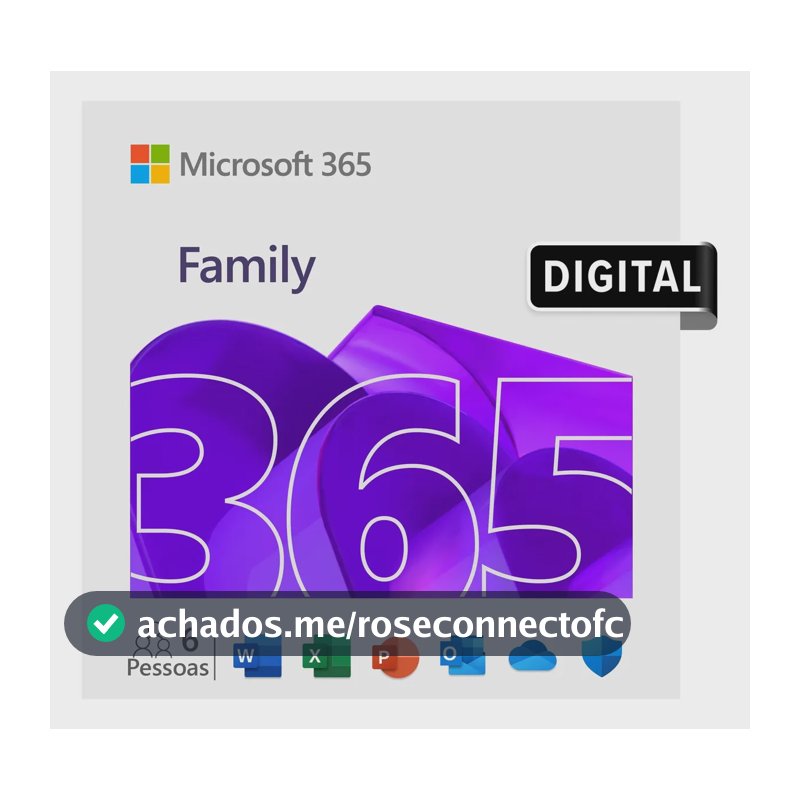 Microsoft 365 Family Assinatura 1 ano (Digital)