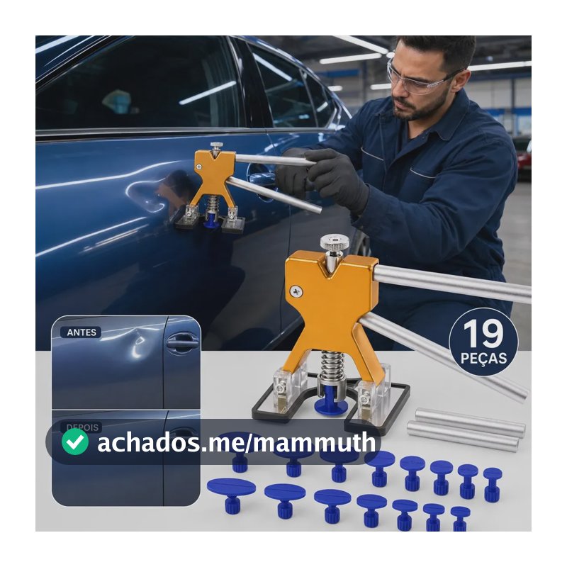 Kit Ventosas Alicate De Repuxo Martelinho Carro Reparo C/ 12