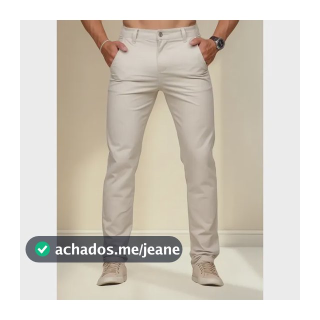 Calça Masculina Sport Fino Com Lycra Sarja Bolso Embutido