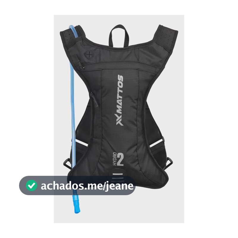 Mochila De Hidratação Mattos Racing Hydro 2 Esportiva Preto Preto E Laranja
