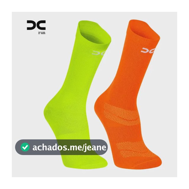 Kit 2 Pares Meia Esportiva Unissex Running Ciclismo Fitness