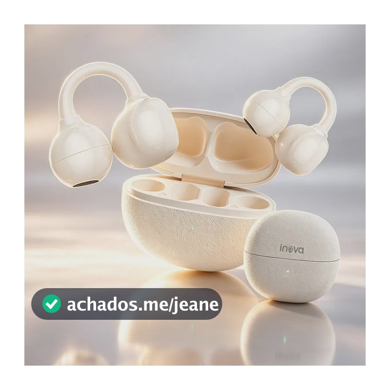 Fone de Ouvido Open-Ear Inova Bluetooth para Esportes com Controle Tátil e Bateria Duradoura