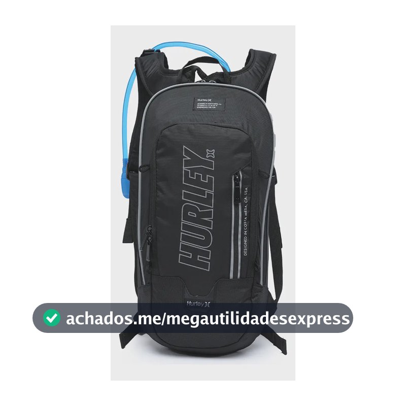Hurley Mochila De Hidratação Esportiva 8L Cor Preto Reforçada