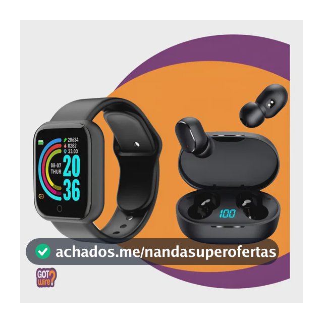 Relógio Digital Smartwatch GotWire? Pro com Fone de Ouvido Bluetooth Para Android e iOS Preto