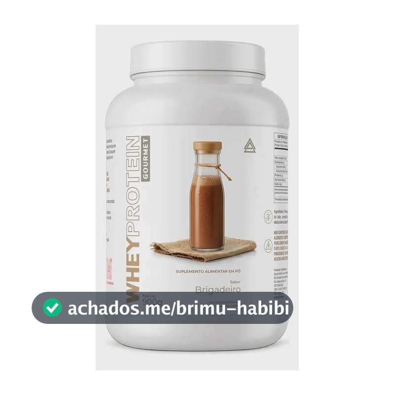 Whey Protein 100% Gourmet 900g - Diversos Sabores Sabor Brigadeiro