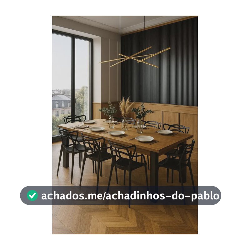Kit Mesa D Jantar 150x90 Pes Em Madeira + 6 Cadeiras Allegra Lamina Mel Liso