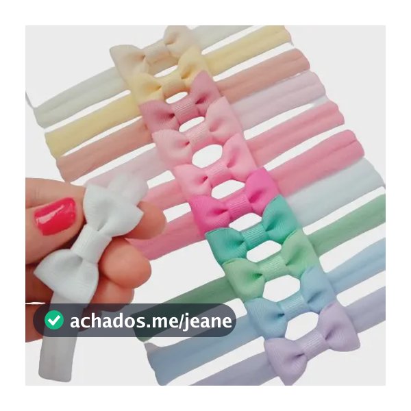 Kit 10 Lacinhos + Brinde Cor Branco Tiarinhas Para Bebês Rn Branco