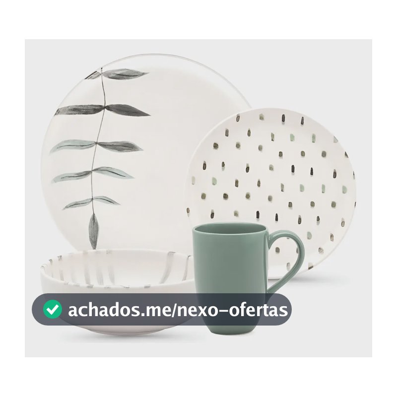 Aparelho De Jantar E Lanche 16 Peças Oxford Flat Samambaia