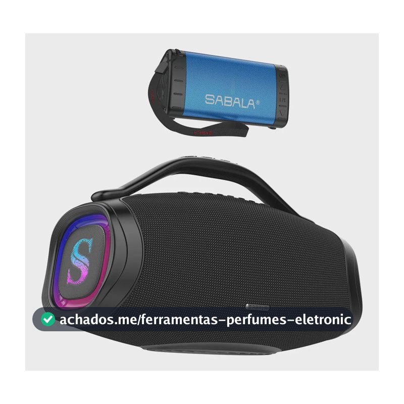 Caixa De Som Sabala Dr-300 200w Tws Rgb Bluetooth 5.4 Ipx6 Preto 127/220v