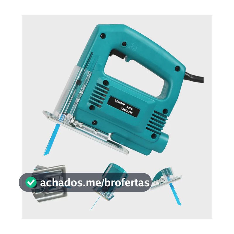 Serra Tico Tico 500w 3000rpm Uso Profissional Cor Azul Tssaper TSSTT Mdf Metal Aço Aluminio Voltagem