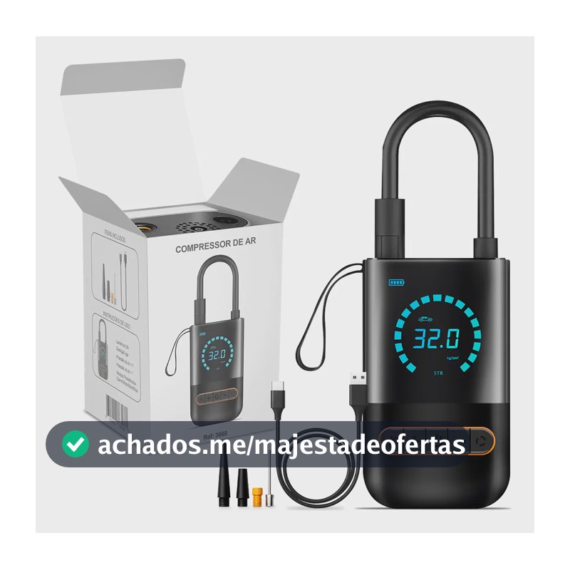 Bomba De Encher Pneu De Carro Bike Moto Portátil Digital Ex B&G