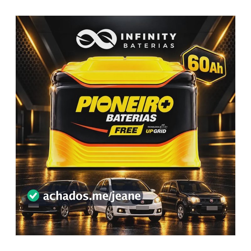 Bateria Pioneiro 60ah 12v 430 Cca 12 Meses Garantia Original Direito