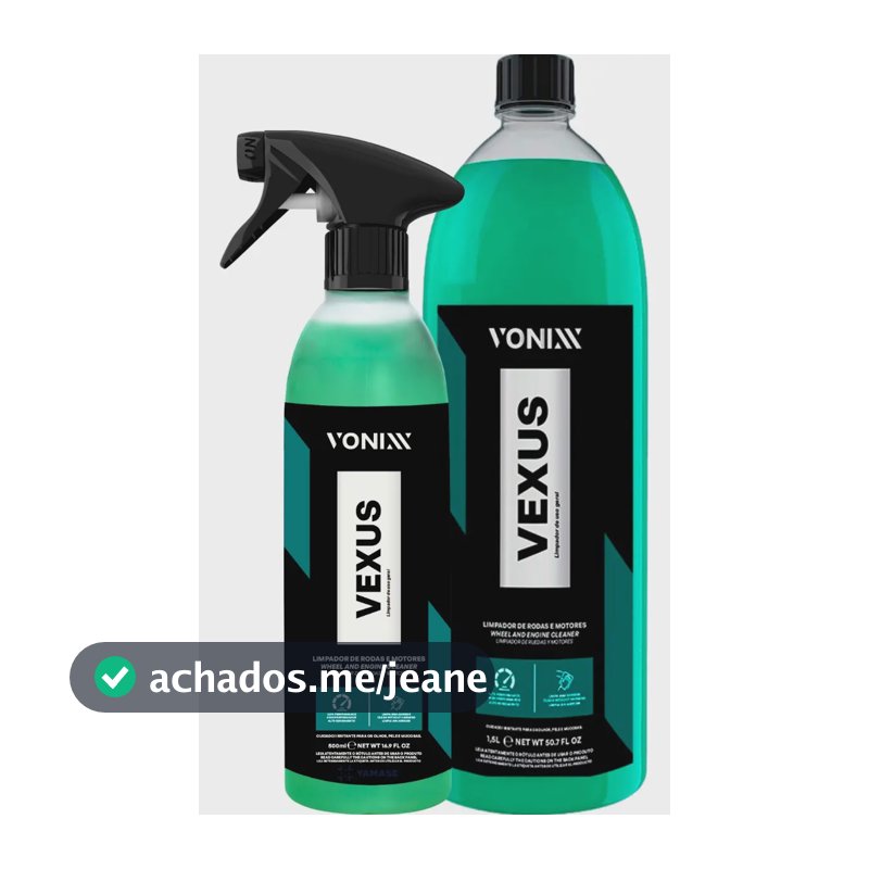 Limpador de Rodas e Motor Vexus Vonixx 1,5L 500ml Líquido Automotivo