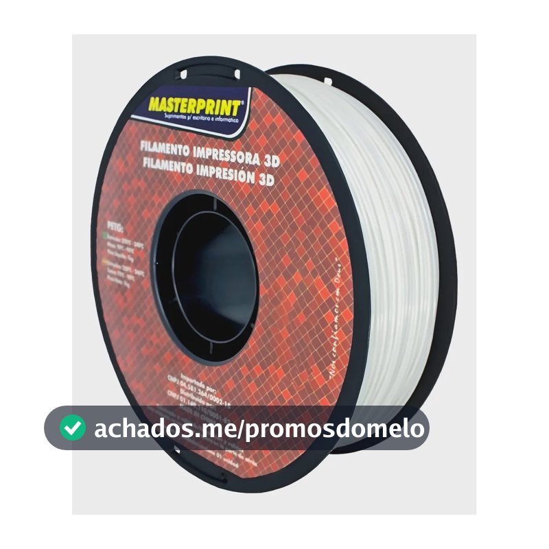 Filamento 3D Petg Branco Premium Resistente Impressora 3D Master Print 1,75mm - 1kg