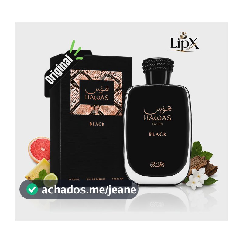 Perfume Rasasi Hawas Black 100ml Eau De Parfum Com Nf