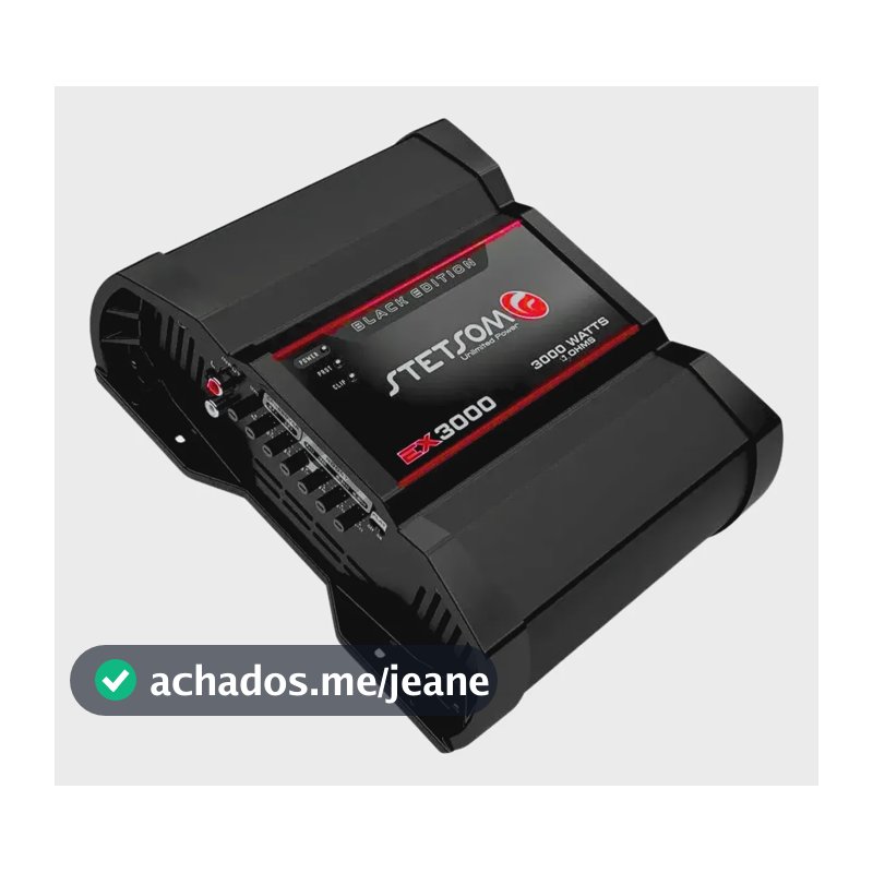 Amplificador Stetsom Ex 3000.1 4 Ohms 3000w Rms Mono Preto 4