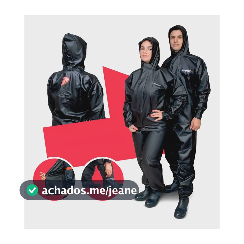 Capa De Chuva Moto Motoqueiro Impermeável C/ Capuz Pioneira Preto G - Masculino