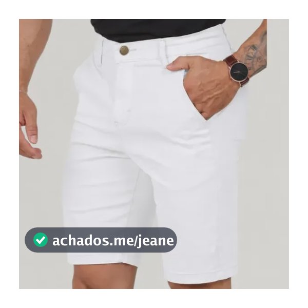 Bermuda  Masculina Sarja Sport Fino Elastano Lycra Elegante