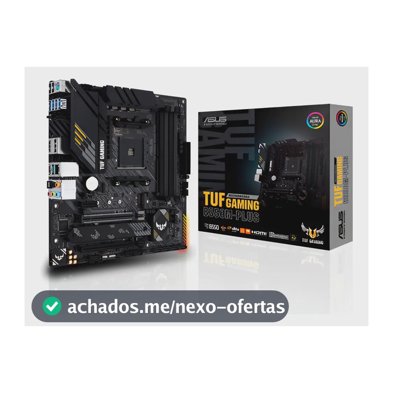 Placa Mãe Asus Tuf Gaming B550m Plus B550 Amd Am4 Matx Ddr4 Preto