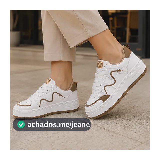 Tenis Via Marte  Feminino Branco Casual Moderno Confortavel Branco/toffee 39 Br