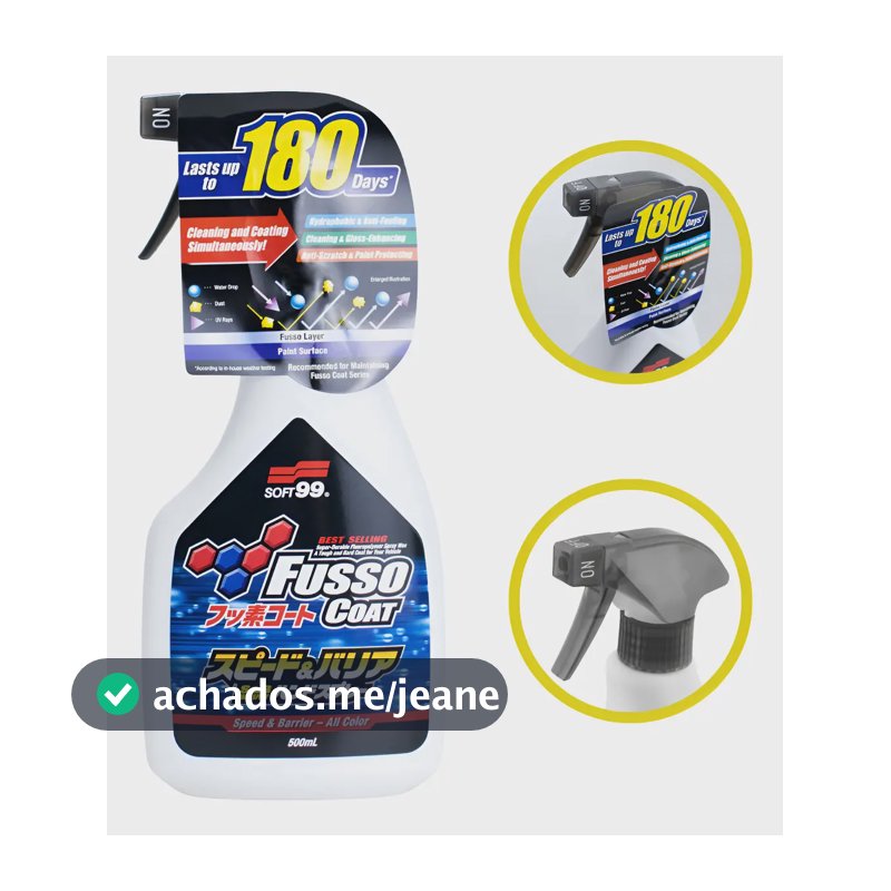 Speed Barrier 500ml Soft99 Manutenção Cera Fusso Coat