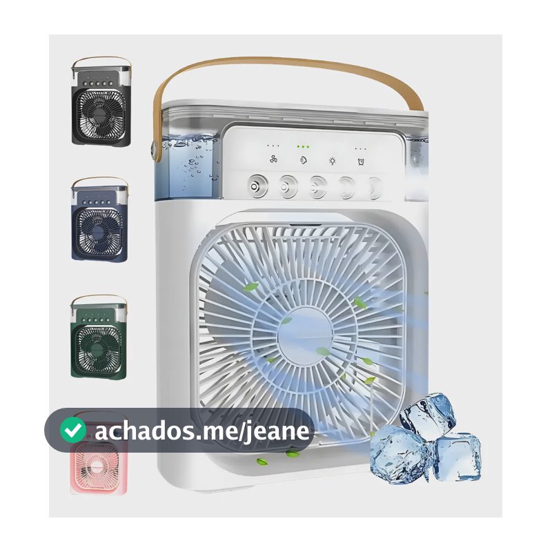 O Mini Ar Condicionado Ventilador Portátil Usb Umidificador Branco 110v/220v
