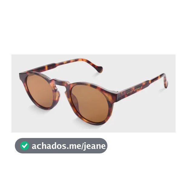 Óculos de Sol Saint Germain Duna Redondo Tartaruga com Lentes Marrom UV400