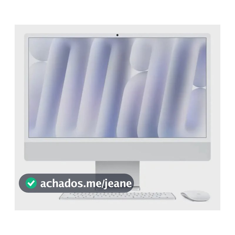 Computador Apple iMac M4 de 24" com Tela Retina 4.5K e SSD de 512 GB Prateado