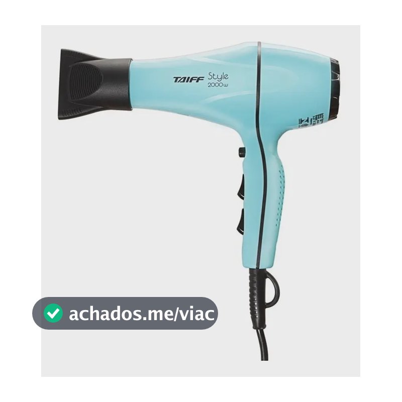 Secador de Cabelo Taiff 2000W Stylle Azul Tiffany